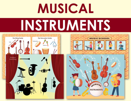 Musical Instruments Busy Book – Printable Music Activity Binder for Toddlers & Preschoolers