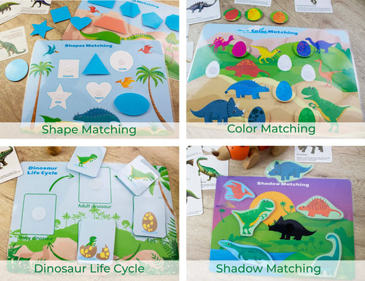 Dinosaur Busy Book – Printable Activity Binder for Preschool & Toddlers | 35 Pages of Dino-Themed Learning Fun