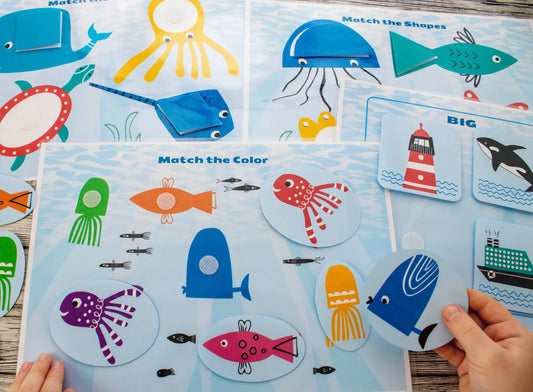 Ocean Animals Busy Book – Printable Marine Life Learning Binder (31 Pages)