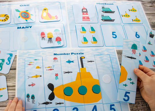 Ocean Animals Busy Book – Printable Marine Life Learning Binder (31 Pages)