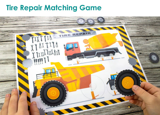 Construction Vehicle Busy Book – Printable Learning Binder for Toddlers & Preschoolers (17 Pages)