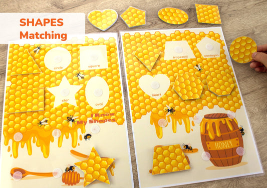 Honeybee Busy Book for Preschoolers – Pre-K Printable Learning Binder with Alphabet, Numbers & Games