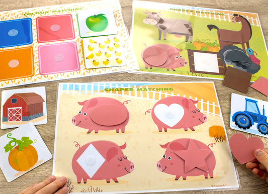 Farm Busy Book for Toddlers & Preschoolers – Printable Learning Binder with 34 Pages of Farm Animal Activities