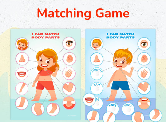 Body Parts Printable Learning Pack for Toddlers & Preschool – 18 Pages of Human Body & Face Activities