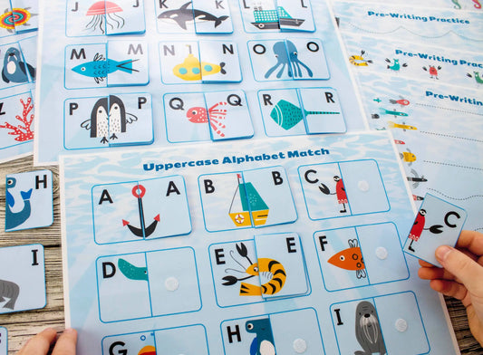 Ocean Animals Busy Book – Printable Marine Life Learning Binder (31 Pages)