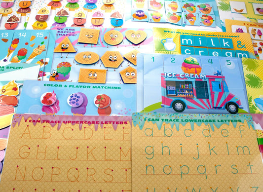 Ice Cream Busy Book for Toddlers & Preschool – 33 Pages of Sweet Printable Learning Activities