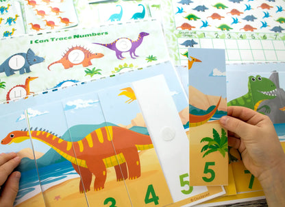 Dinosaur Busy Book – Printable Activity Binder for Preschool & Toddlers | 35 Pages of Dino-Themed Learning Fun