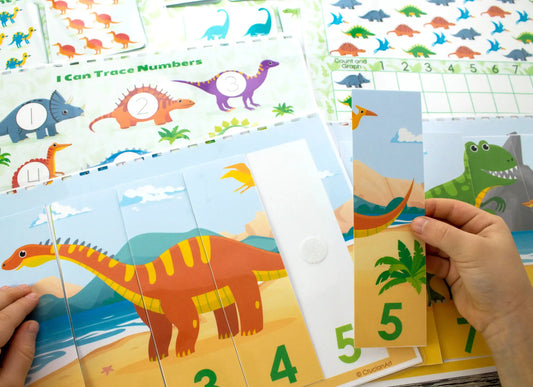 Dinosaur Busy Book – Printable Activity Binder for Preschool & Toddlers | 35 Pages of Dino-Themed Learning Fun