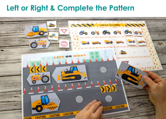 Construction Vehicle Busy Book – Printable Learning Binder for Toddlers & Preschoolers (17 Pages)