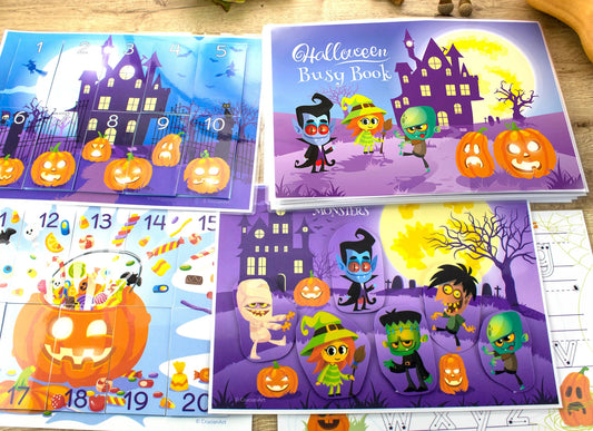 Halloween Busy Book for Toddlers & Preschool – 19 Printable Pages of Spooky Fun Learning Activities