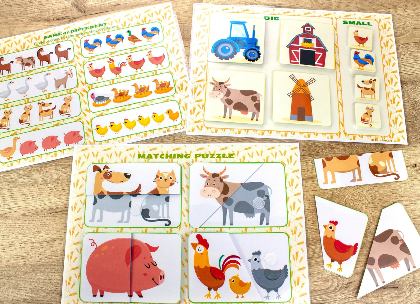 Farm Busy Book for Toddlers & Preschoolers – Printable Learning Binder with 34 Pages of Farm Animal Activities