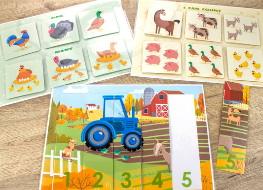 Farm Busy Book for Toddlers & Preschoolers – Printable Learning Binder with 34 Pages of Farm Animal Activities