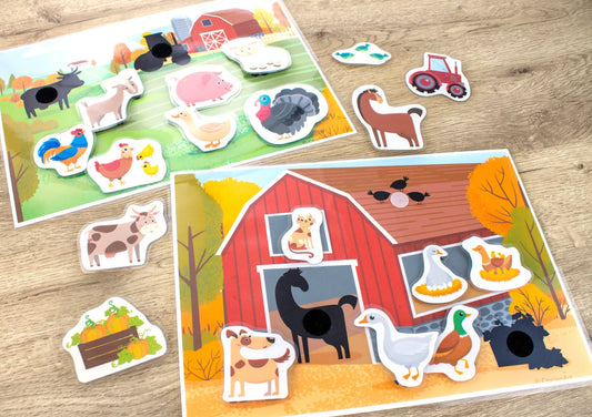Farm Busy Book for Toddlers & Preschoolers – Printable Learning Binder with 34 Pages of Farm Animal Activities