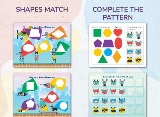 Superhero Busy Book – Printable Preschool Learning Binder with Shapes, Alphabet & Counting Activities | 24 Pages