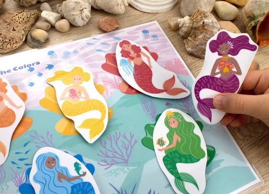 Mermaids Busy Book– 13 Pages of Sorting, Matching & Preschool Learning Fun