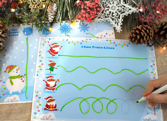 Christmas Busy Book for Toddlers – African American Santa Edition | Printable Learning Binder