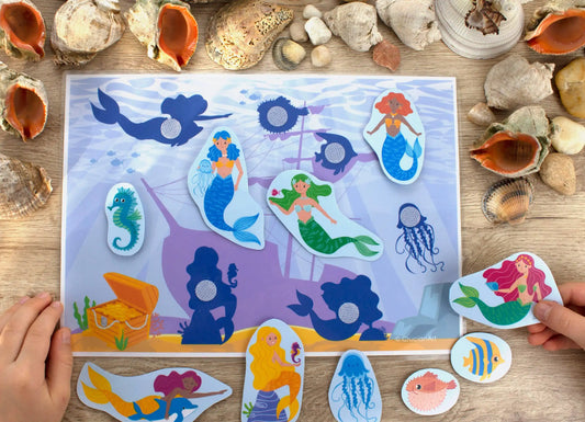 Mermaids Busy Book– 13 Pages of Sorting, Matching & Preschool Learning Fun