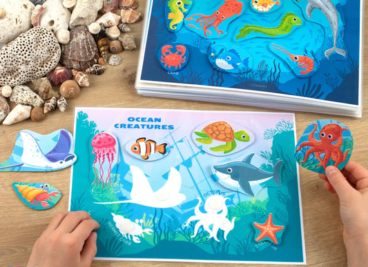 Ocean Busy Book – Printable Ocean Animals Activity Binder for Toddlers & Preschoolers