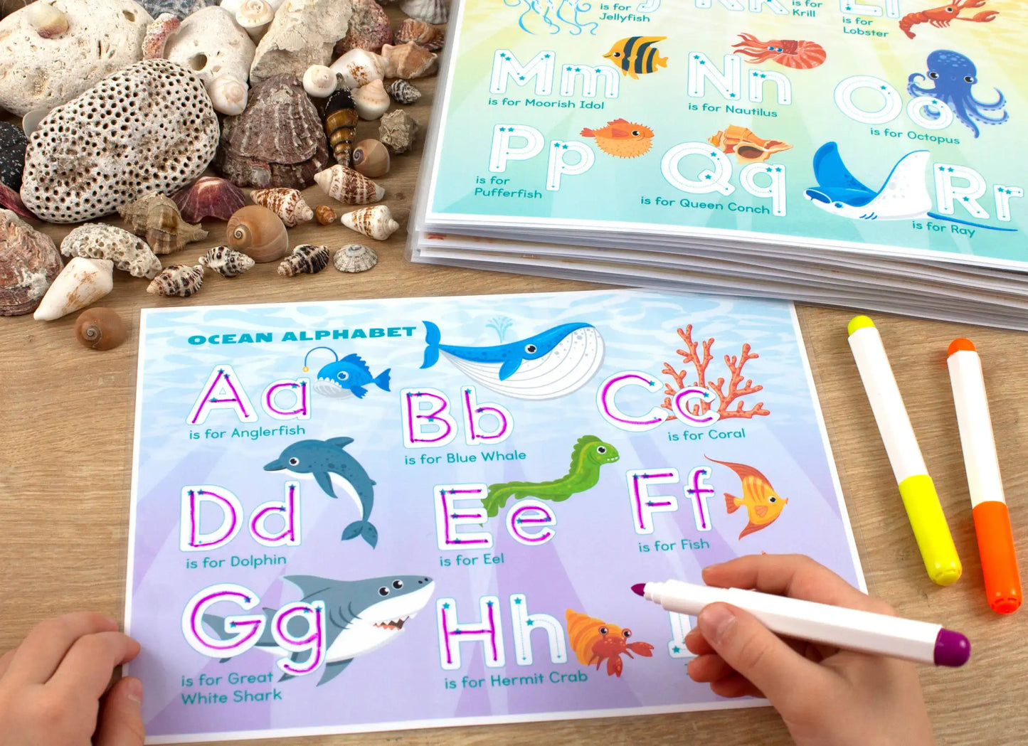 Ocean Busy Book – Printable Ocean Animals Activity Binder for Toddlers & Preschoolers