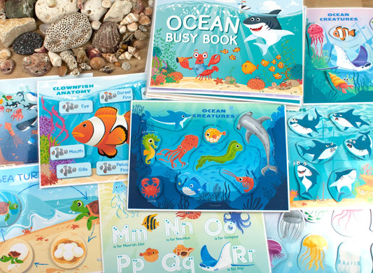Ocean Busy Book – Printable Ocean Animals Activity Binder for Toddlers & Preschoolers