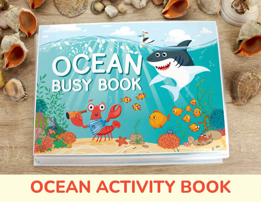 Ocean Busy Book – Printable Ocean Animals Activity Binder for Toddlers & Preschoolers