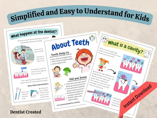 Dental Health Printable Activity for Kids – Tooth Education, Hygiene Worksheets & Dentist Visit Prep