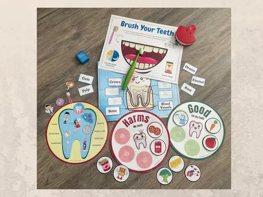 Dental Health Printable Activity for Kids – Tooth Education, Hygiene Worksheets & Dentist Visit Prep