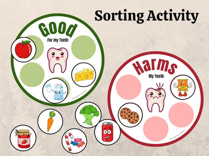 Dental Health Printable Activity for Kids – Tooth Education, Hygiene Worksheets & Dentist Visit Prep