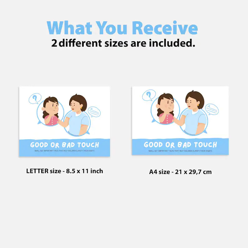 Good and Bad Touch Learning Printable Booklet – Body Safety Education for Kids