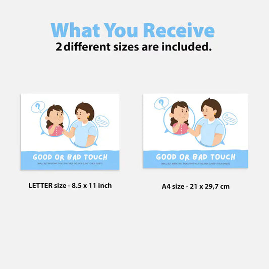 Good and Bad Touch Learning Printable Booklet – Body Safety Education for Kids