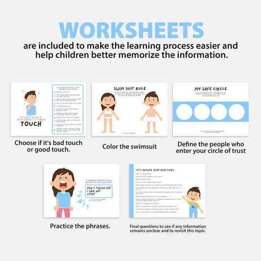 Good and Bad Touch Learning Printable Booklet – Body Safety Education for Kids