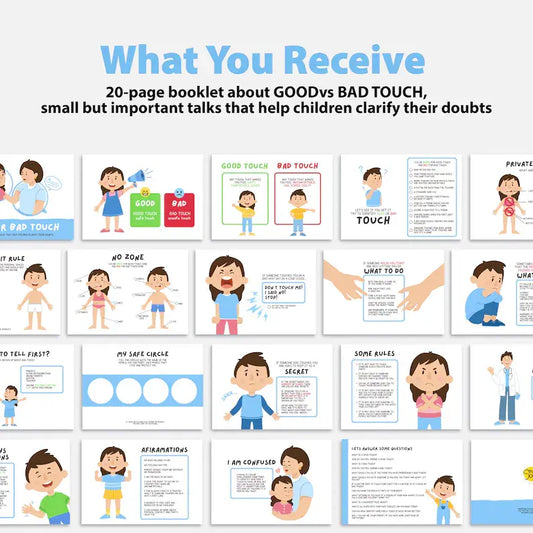 Good and Bad Touch Learning Printable Booklet – Body Safety Education for Kids
