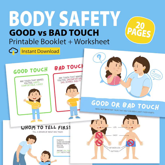 Good and Bad Touch Learning Printable Booklet – Body Safety Education for Kids