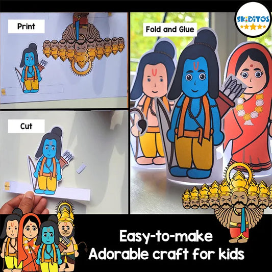 Ramayana Printable Puppets – DIY Craft Activity for Kids